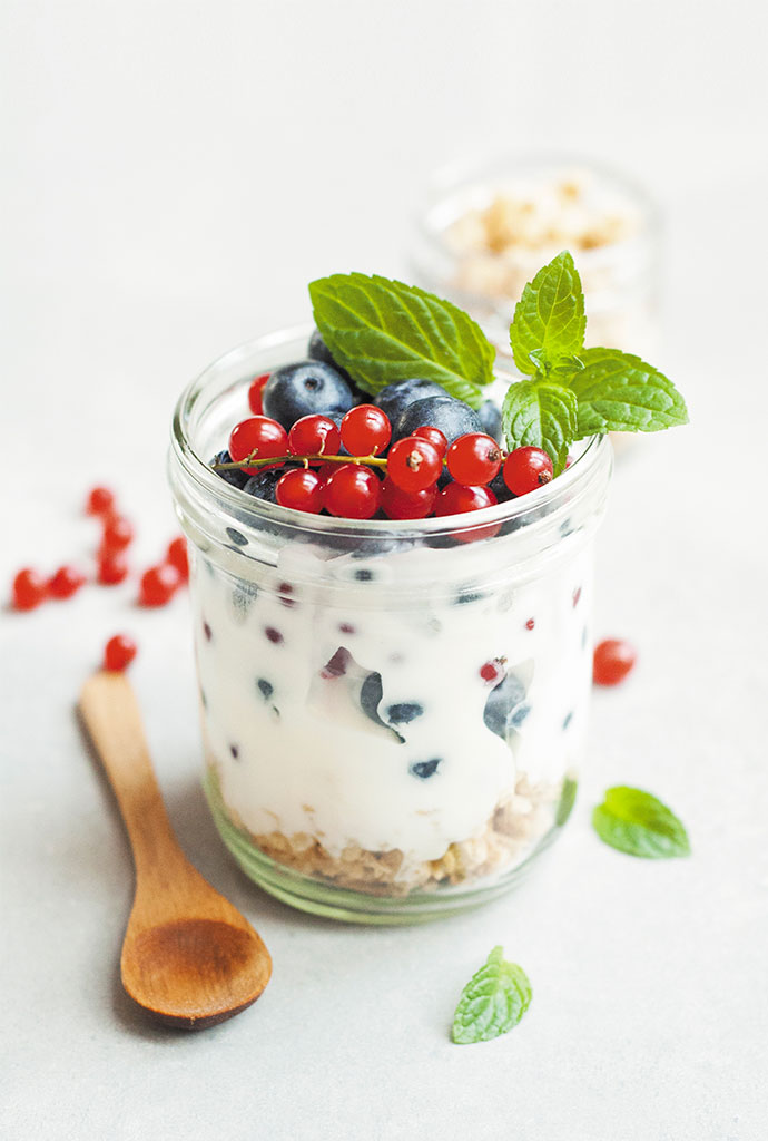 Frozen yogurt close-up